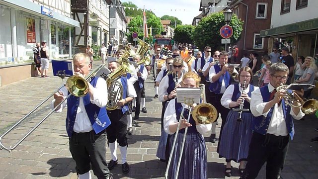 "Odenwälder Trachtenkapelle Wenschdorf-Monbrunn"  -  Blumenkorso Bienenmarkt Michelstadt 22. Mai 2016