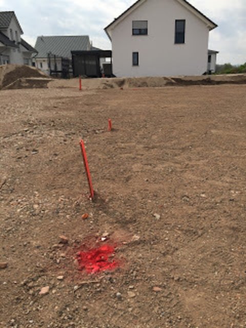 die Feinabsteckung ist gemacht