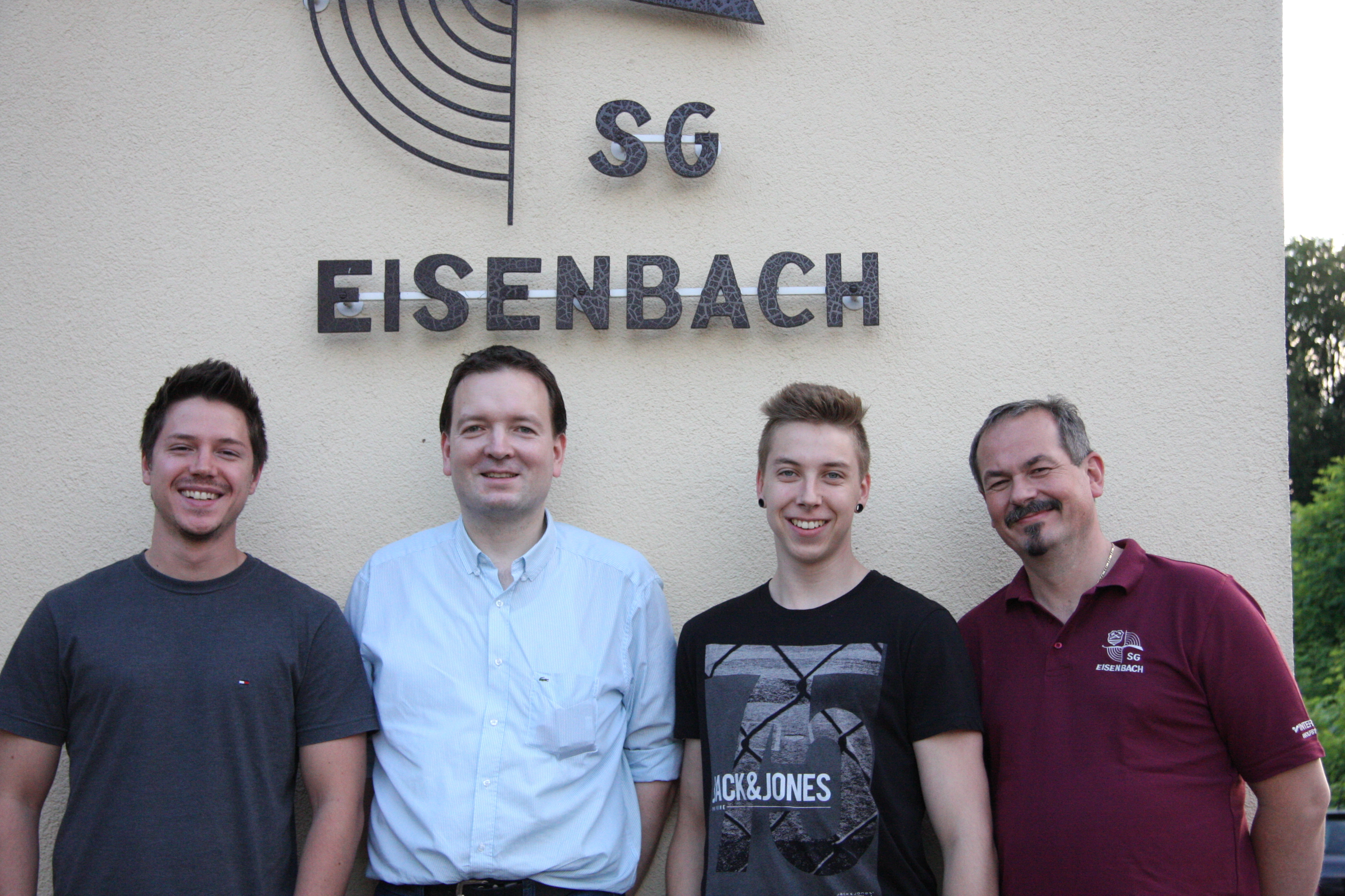 2. Luftgewehrmannschaft von links nach rechts: Michael Rücker, Stefan Andres, Marcel Sator und Wolfgang Heß