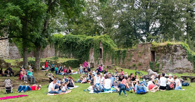 Kindergarten Räuberhölle mit Familien auf der Wildenburg. Es machte allen richtig Spaß. | Foto: Bernd Ullrich