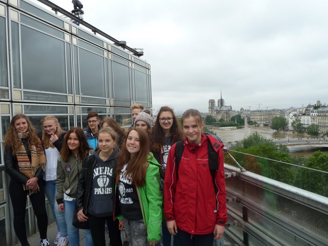 Auf der Dachterrasse des Institut du Monde Arabe