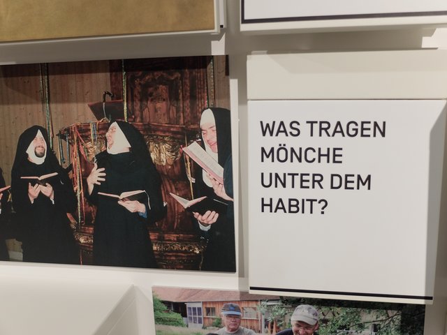 ...das hab´ich jetzt auch nicht rausbekommen, aber ein Besuch in der Abtei Münsterschwarzach lohnt sich