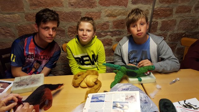Sascha, Filip und Einar mit ihren Herausforderungen
