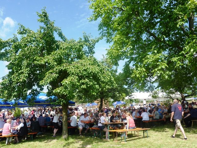 "Odenwälder Trachtenkapelle Wenschdorf-Monbrunn" beim Kapellenfest Monbrunn
