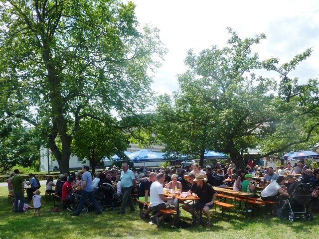 "Odenwälder Trachtenkapelle Wenschdorf-Monbrunn" beim Kapellenfest Monbrunn