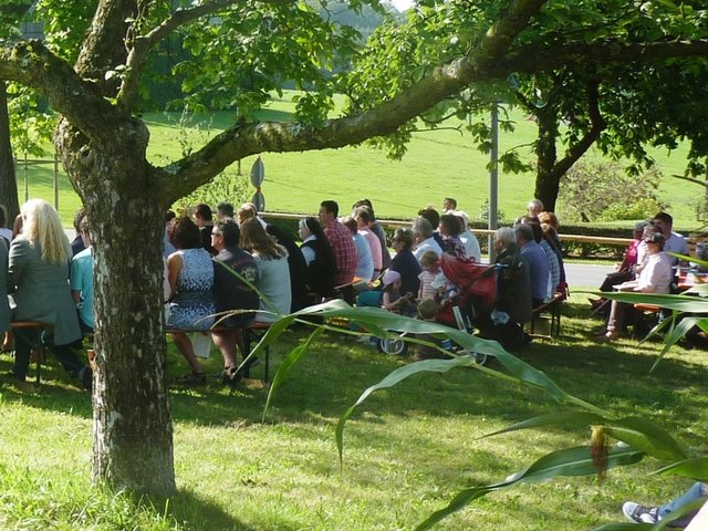 "Odenwälder Trachtenkapelle Wenschdorf-Monbrunn" beim Kapellenfest Monbrunn