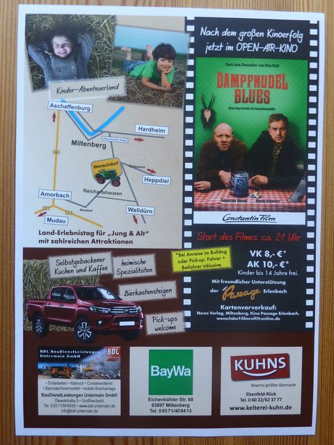 WENSCHDORF FILMREIF am Samstag, 10. September 2016