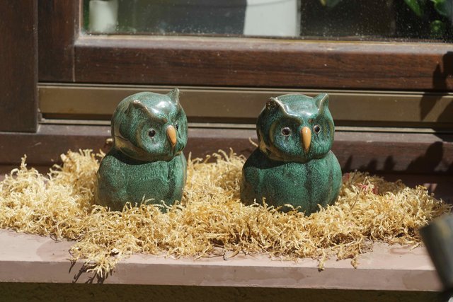 Beliebtes Schmuck-Tier in Hof, Haus und Garten: die Eule (hier aus Keramik).