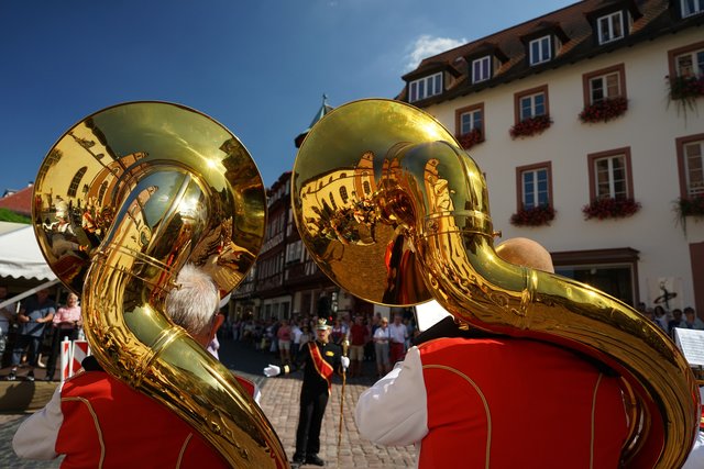"The Sound of Frankfurt", die 1.Deutsche Marching Band, zu Gast in Miltenberg.