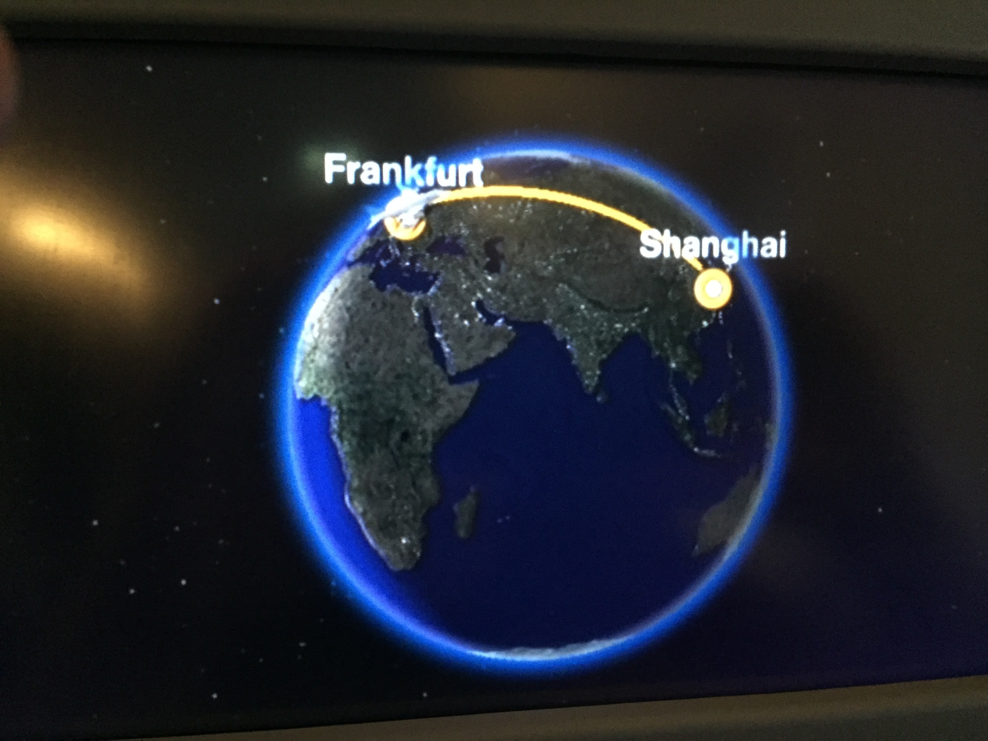 Bildschirmanimation im Airbus A380