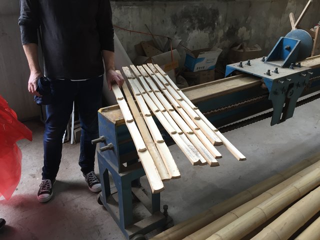 gespaltenes Bambusstück