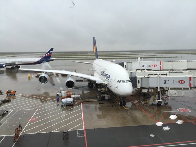 Der LH A380 'München' in Shanghai