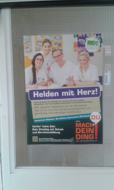 Plakat im Klinikum Aschaffenburg