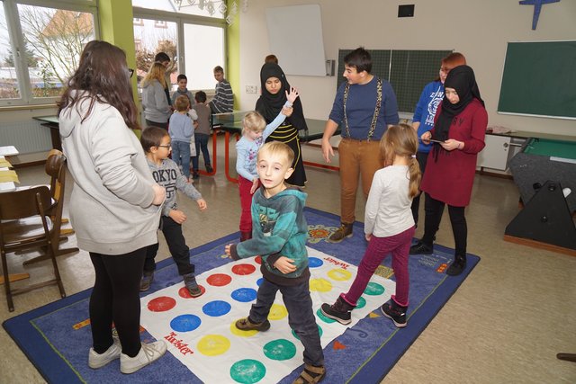 Volle Konzentration war bei diesem Bewegungsspiel gefragt!