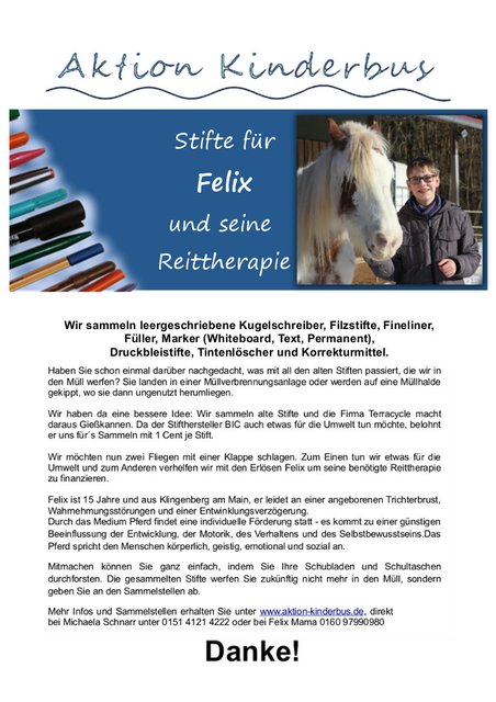 Boxbeschriftung für die Sammelstellen
