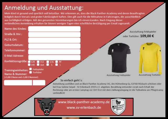Die Anmeldung - Einfach ausfüllen und abgeben