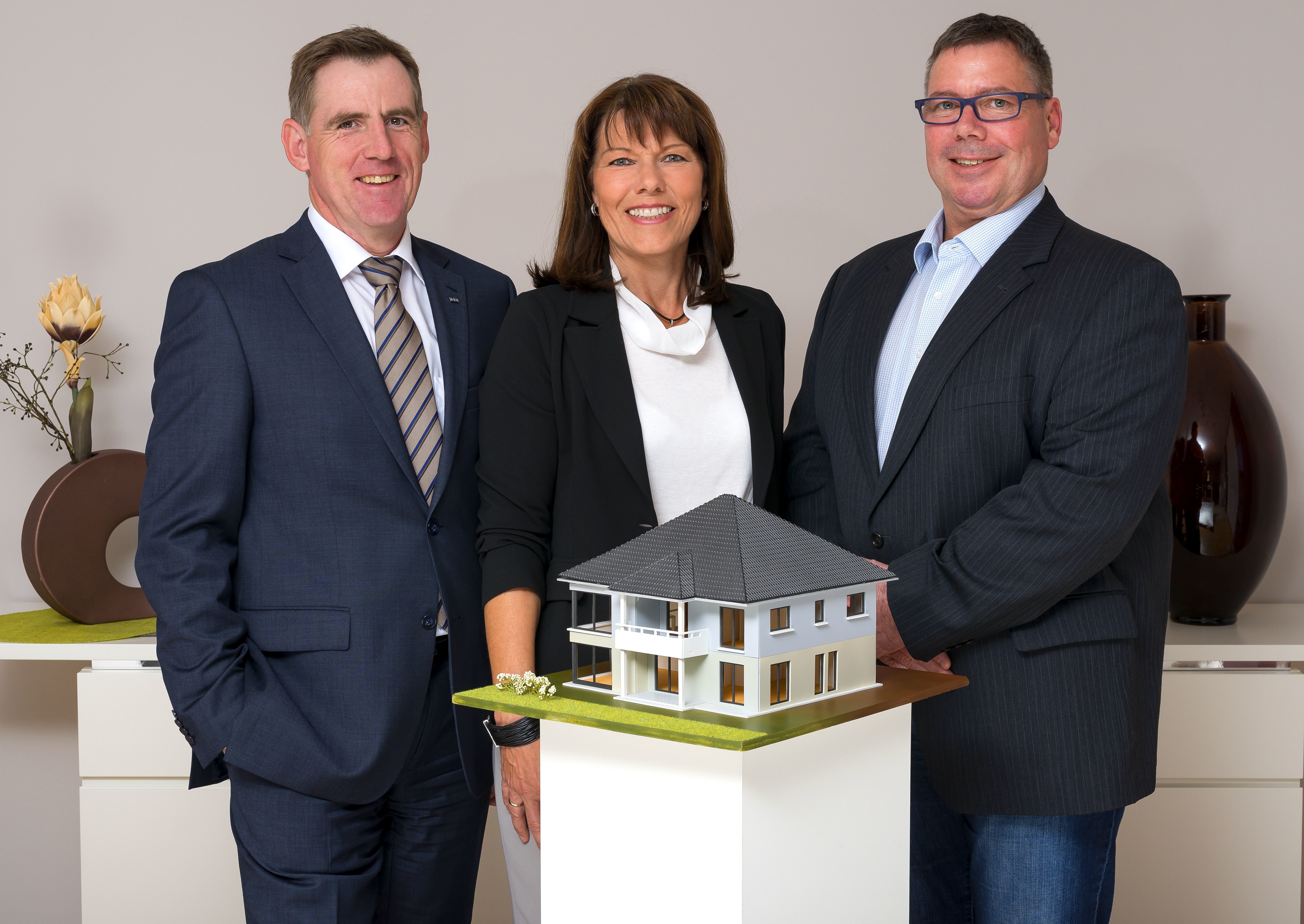 Konzepthaus-Geschäftsleitung von links nach rechts. Bernhard Raab, Annette Raab, Gerhard Hübenthal