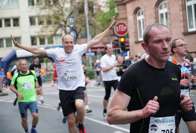 Gazelle Dominik Stapf in der ersten Runde. Noch frisch...