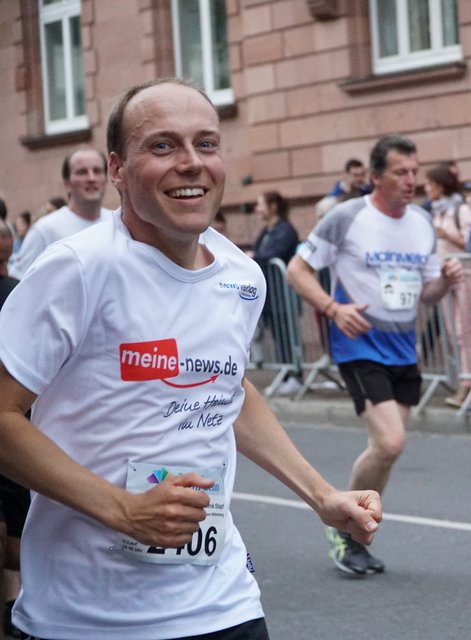 Gazelle Dominik Stapf in der ersten Runde. Noch frisch...