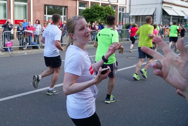 Schneller Plausch mit den Kollegen...