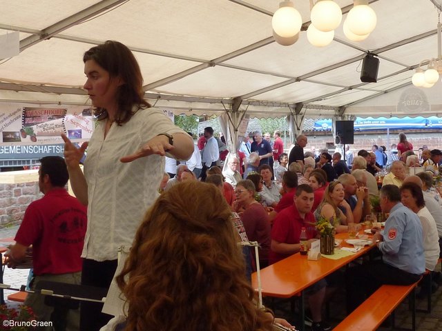 Odenwälder Trachtenkapelle Wenschdorf-Monbrunn beim Frühschoppenkonzert in Weckbach
