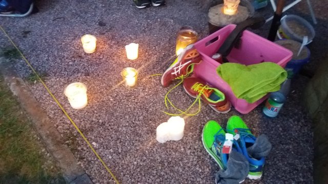 Auch Laufschuhe brauchen eine "besinnliche Gedenkstätte".