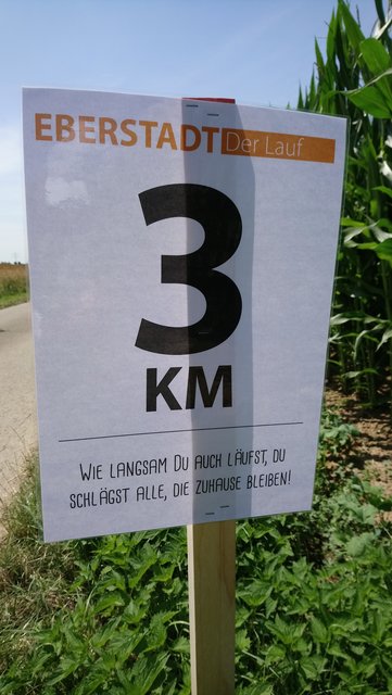 Motivierende Sprüche spornen zum Weiterlaufen an.