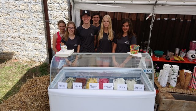 Dank cooler Idee - eine kühle Eis-Erfrischung.