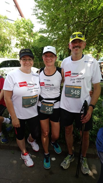 News Verlag-Runningteam v.l.n.r., Ina Henk, Iris und Norbert Breitenbach