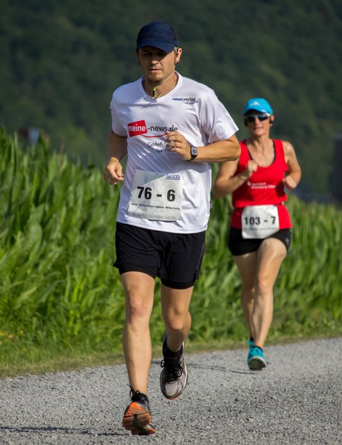 Uuuuuund ab geht´s, Florian Deß ist gestartet.
