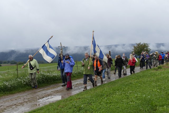 Trocken blieben die Schuhe nicht!