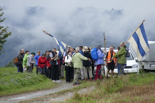 Regen und Nebel, oft die Begleiter der Wallfahrer