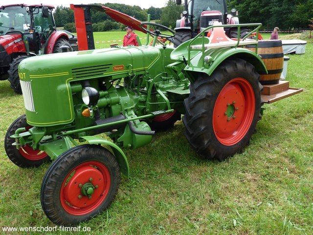 Fendt Dieselross der Aktienbrauerei Kaufbeuren beim Bulldog-Kino in Wenschdorf am 9. September 2017