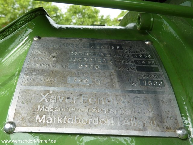 Fendt Dieselross der Aktienbrauerei Kaufbeuren beim Bulldog-Kino in Wenschdorf am 9. September 2017