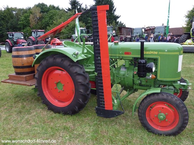 Fendt Dieselross der Aktienbrauerei Kaufbeuren beim Bulldog-Kino in Wenschdorf am 9. September 2017