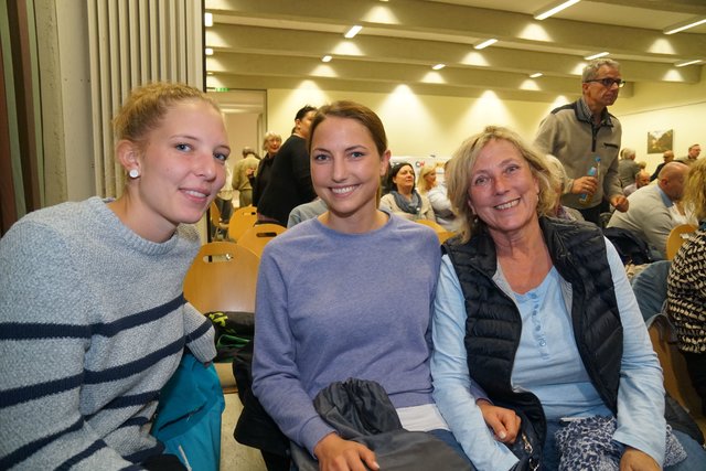 Faszinierte Besucherinnen