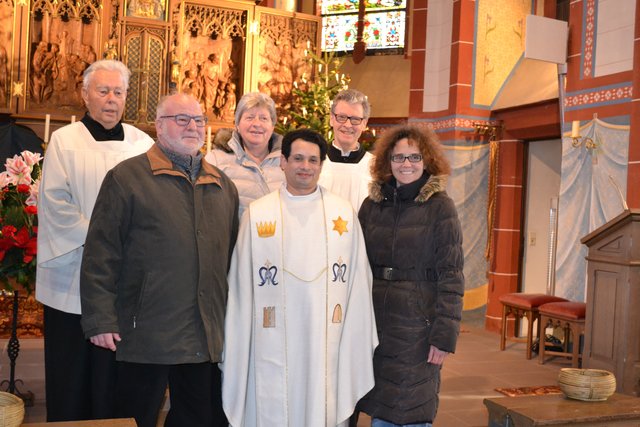 Pater Isaac mit Ruthard Zipf, Franz Knebel, Veronika Dauber, Theo Pfeifer, Kerstin Gerlach