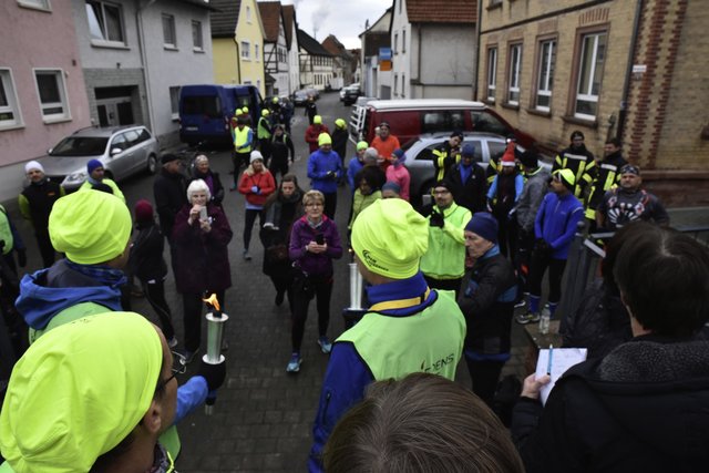 Friedenslichtlauf 2017 von Mainaschaff nach Trennfurt