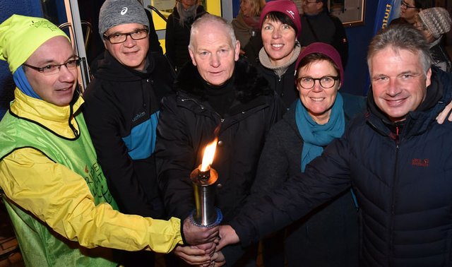 Friedenslichtlauf 2017 von Mainaschaff nach Trennfurt