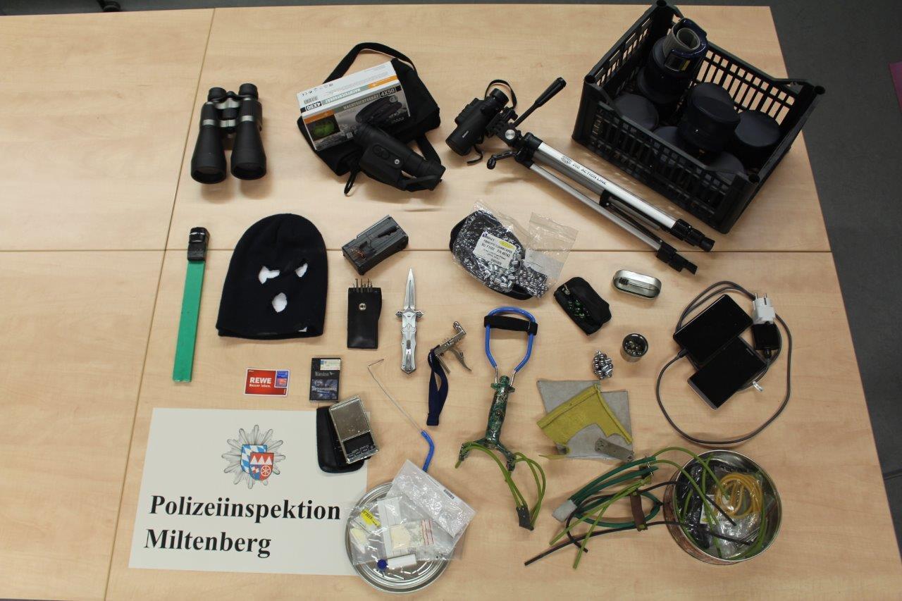Die sichergestellten Gegenstände