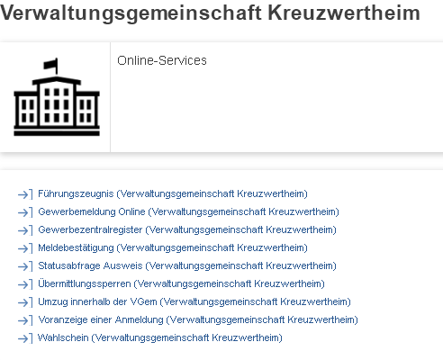 Das können Sie in Kreuzwertheim online erledigen