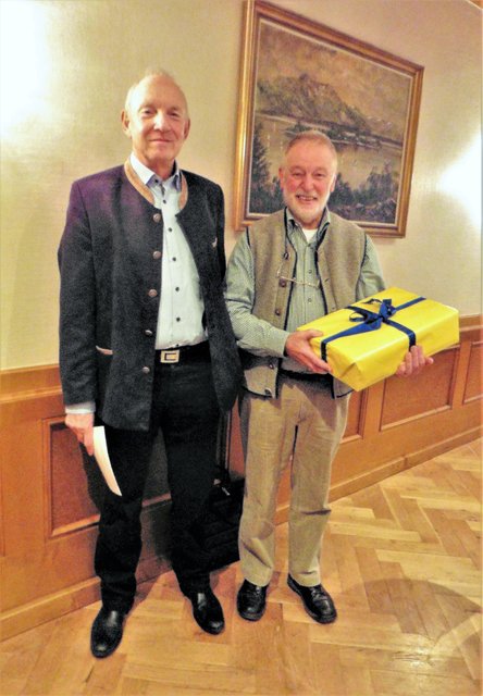 alter und neuer Vorstand: links Josef Eck, rechts Hans Rehberg