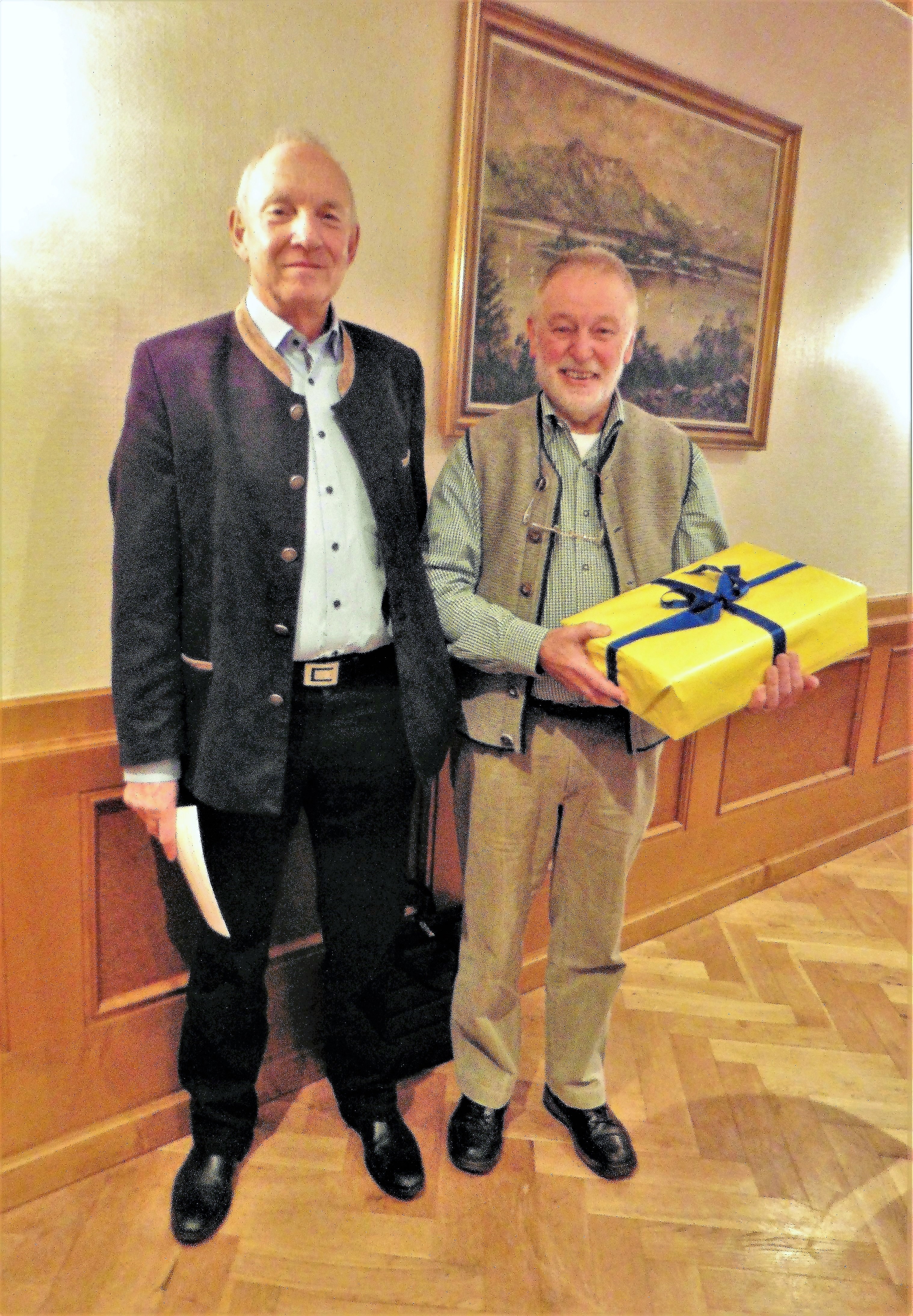 alter und neuer Vorstand: links Josef Eck, rechts Hans Rehberg