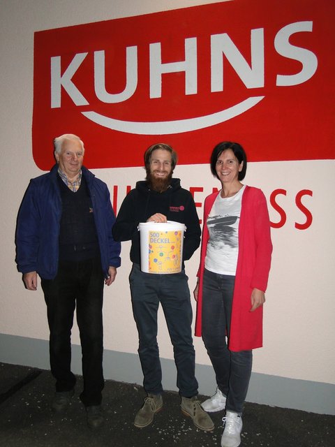Die Initiatoren im Landkreis: Richard Roth aus Weilbach, Daniel Neuberger vom Rotaract Club Churfranken und Gabi  Kuhn  von Getränke Kuhn in Rück