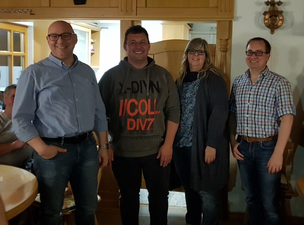 Der neue Vorstand: Thomas Müller, Jürgen Schäfer, Anke Beck, Christoph Eckert