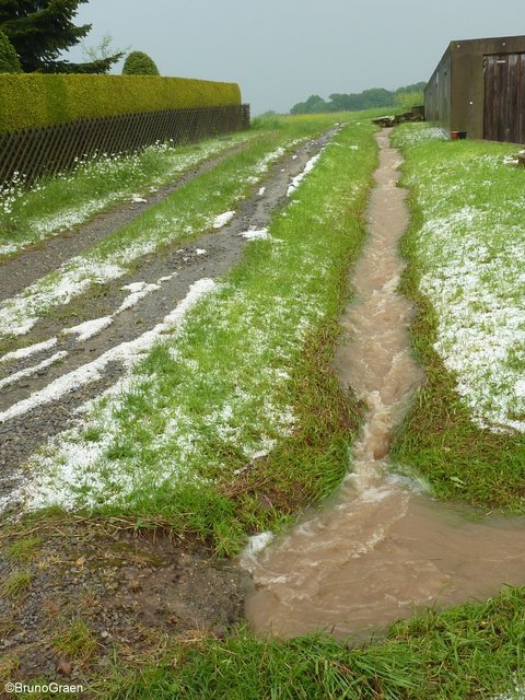 Hagel und Starkregen in Wenschdorf