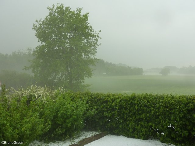 Hagel und Starkregen in Wenschdorf