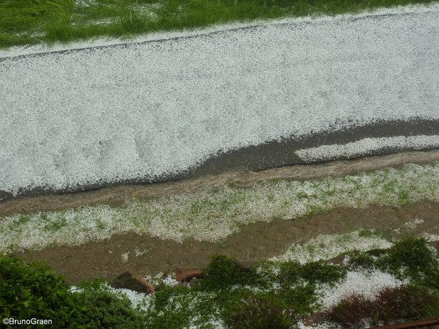 Hagel und Starkregen in Wenschdorf