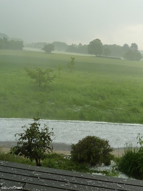 Hagel und Starkregen in Wenschdorf