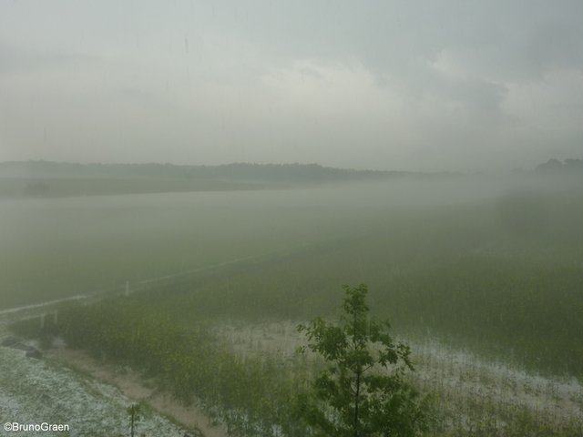 Hagel und Starkregen in Wenschdorf